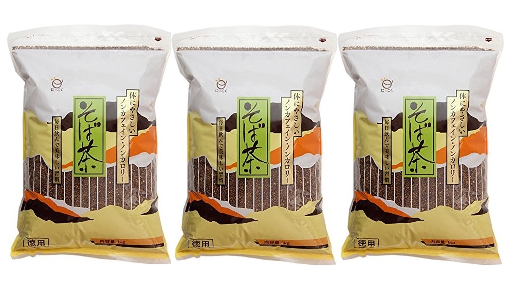 画像1: 日穀製粉『そば茶1kg』3袋セット(送料無料)